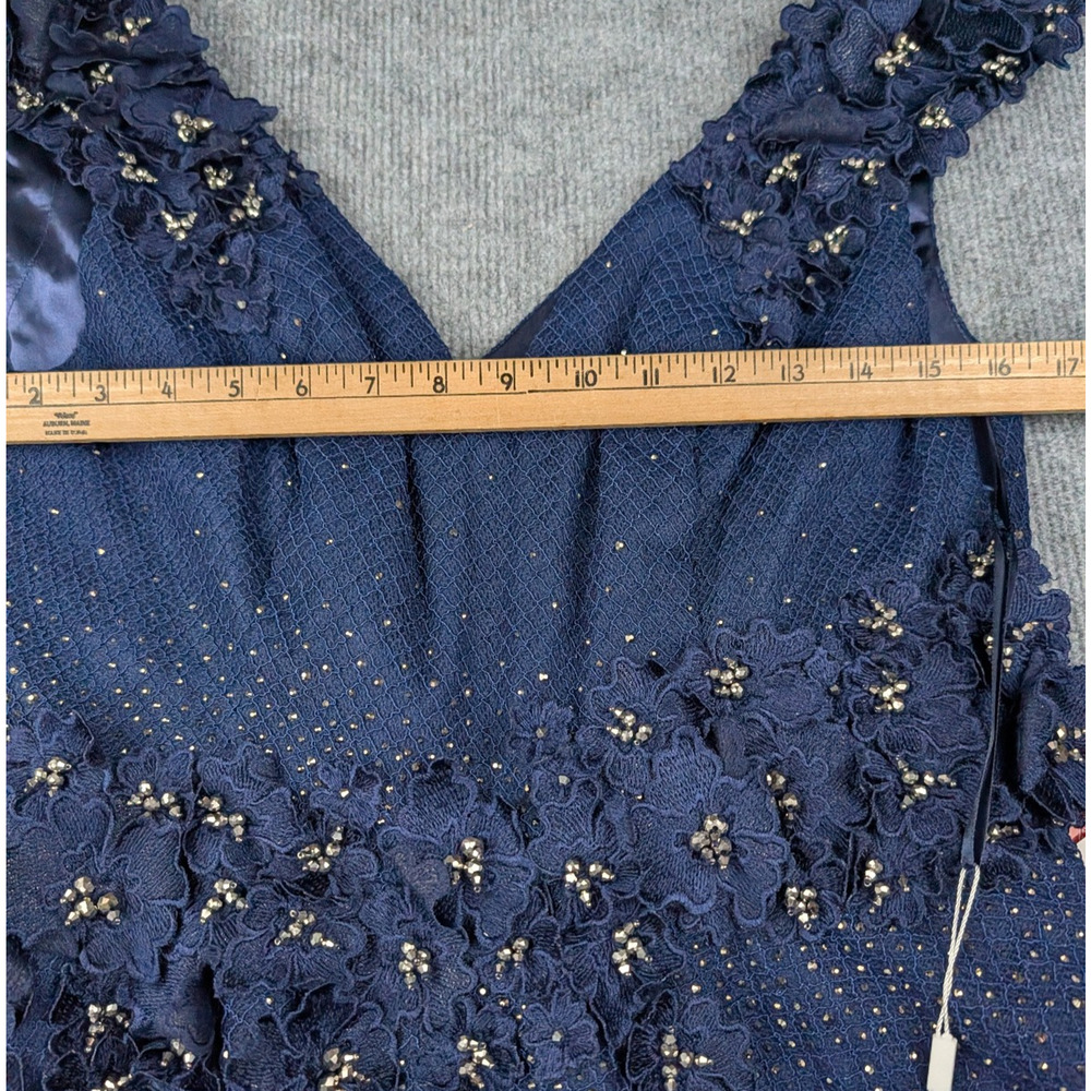Mac Duggal Gown Womens 12 Floral Romantic Fairy Princess Sequin Prom Dress 11152 - Picture 3 of 10